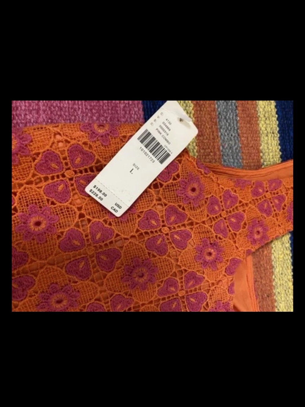 Anthropologie MAEVE Orange Eyelet Lace shift Dress new w/tags! - Picture 4 of 8